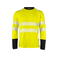 Camiseta de alta visibilidad manga larga clase 2/3 hombre 6014. Color amarillo.
