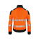 Sudadera de alta visibilidad con cremallera hombre 6109. Color naranja/negro.
