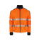 Sudadera de alta visibilidad con cremallera hombre 6109. Color naranja/negro.
