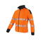 Sudadera de alta visibilidad con cremallera hombre 6109. Color naranja/negro.