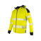 Sudadera de alta visibilidad con capucha y cremallera hombre 6110. Color amarillo.