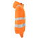 Sudadera de alta visibilidad con capucha y cremallera clase 2/3 hombre 6132. Color naranja/negro.