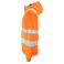 Sudadera de alta visibilidad con capucha y cremallera clase 2/3 hombre 6132. Color naranja/negro.
