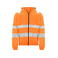 Sudadera de alta visibilidad con capucha y cremallera clase 2/3 hombre 6132. Color naranja/negro.