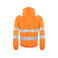 Sudadera de alta visibilidad con capucha y cremallera clase 2/3 hombre 6132. Color naranja/negro.