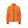 Chaqueta polar de alta visibilidad hombre 6327. Color naranja/negro.