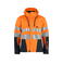 Chaqueta softshell de alta visibilidad con capucha clase 2 hombre 6419. Color naranja/negro.