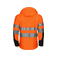 Chaqueta softshell de alta visibilidad con capucha clase 2 hombre 6419. Color naranja/negro.