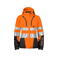 Chaqueta softshell de alta visibilidad con capucha clase 2 mujer 6424. Color naranja/negro.