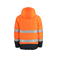 Chaqueta de alta visibilidad con capucha hombre 6441. Color naranja/negro.