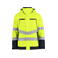 Chaqueta de alta visibilidad con capucha hombre 6441. Color amarillo.