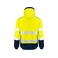 Chaqueta de alta visibilidad con capucha hombre 6453. Color limón.