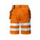 Pantalón corto de alta visibilidad hombre 6503. Color naranja.