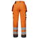 Pantalón de alta visibilidad clase 2 mujer 6519. Color naranja/negro.