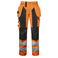 Pantalón de alta visibilidad clase 2 mujer 6519. Color naranja/negro.