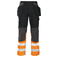 Pantalón de alta visibilidad clase 1 hombre 6522. Color naranja/negro.