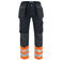 Pantalón de alta visibilidad clase 1 hombre 6530. Color naranja/negro.