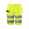 Pantalón corto de alta visibilidad hombre 6535. Color amarillo.