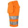 Pantalón corto de alta visibilidad hombre 6535. Color naranja/negro.