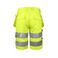 Pantalón corto de alta visibilidad hombre 6535. Color amarillo.