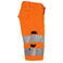 Pantalón corto de alta visibilidad hombre 6536. Color naranja/negro.