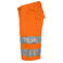 Pantalón corto de alta visibilidad hombre 6536. Color naranja/negro.