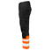 Pantalón de alta visibilidad elástico hombre 6537. Color naranja/negro.