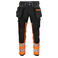 Pantalón de alta visibilidad clase 1 hombre 6540. Color naranja/negro.