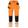 Pantalón de alta visibilidad elástico clase 2 hombre 6570. Color naranja/negro.