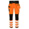 Pantalón de alta visibilidad elástico clase 2 hombre 6573. Color naranja/negro.