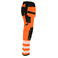 Pantalón de alta visibilidad elástico clase 2 hombre 6573. Color naranja/negro.