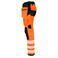 Pantalón de alta visibilidad elástico clase 2 hombre 6573. Color naranja/negro.