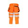 Pantalón pirata de alta visibilidad elástico clase 1/2 hombre 6577. Color naranja/negro.