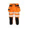 Pantalón pirata de alta visibilidad elástico clase 1/2 hombre 6577. Color naranja/negro.