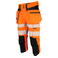 Pantalón pirata de alta visibilidad elástico clase 1/2 hombre 6577. Color naranja/negro.