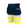 Pantalón corto de alta visibilidad clase 1 hombre 6580. Color limón.