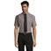 Camisa Oxford manga corta Easycare hombre Brisbane. Color gris plata.