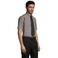 Camisa Oxford manga corta Easycare hombre Brisbane. Color gris plata.