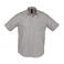 Camisa Oxford manga corta Easycare hombre Brisbane. Color gris plata.