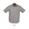 Camisa Oxford manga corta Easycare hombre Brisbane. Color gris plata.