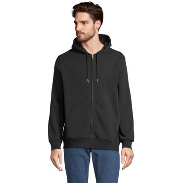 Sudadera con capucha y cremallera sostenible unisex Calipso