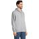 Sudadera con capucha y cremallera sostenible unisex Calipso. Color gris mezcla.