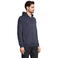 Sudadera con capucha y cremallera sostenible unisex Calipso. Color azul profundo.