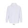 Sudadera con capucha y cremallera sostenible unisex Calipso. Color blanco.