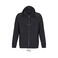 Sudadera con capucha y cremallera sostenible unisex Calipso. Color negro.