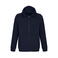 Sudadera con capucha y cremallera sostenible unisex Calipso. Color azul profundo.