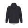 Sudadera con capucha y cremallera sostenible unisex Calipso. Color negro.