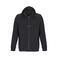 Sudadera con capucha y cremallera sostenible unisex Calipso. Color negro.
