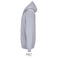 Sudadera con capucha y cremallera sostenible unisex Calipso. Color gris mezcla.
