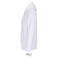 Sudadera con capucha y cremallera sostenible unisex Calipso. Color blanco.